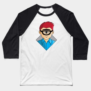 Red Haired Cyclops Baseball T-Shirt